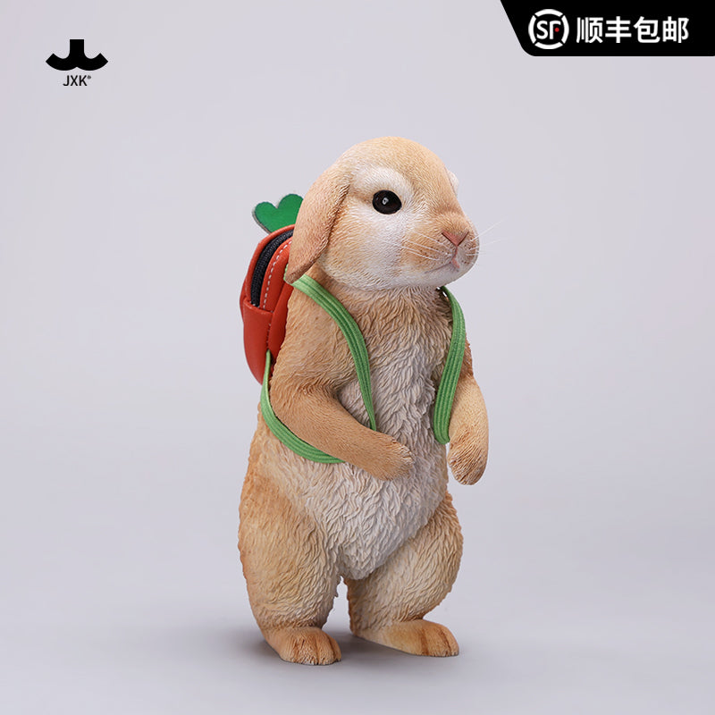 X42402 Resin Scale American Lop Rabbit Figurine from JXK Studio