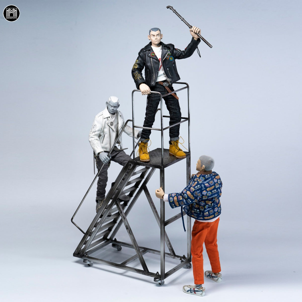 MMMTOYS M2614 1/6 Mobile Work Platform Ladder Diorama Base