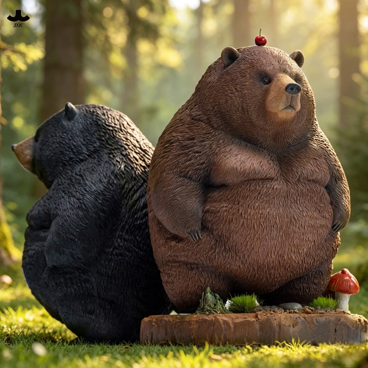 JXK373 Pre-sale Chubby Bear(Solid Brown Bear & Solid Black Bear) from JXK Studio