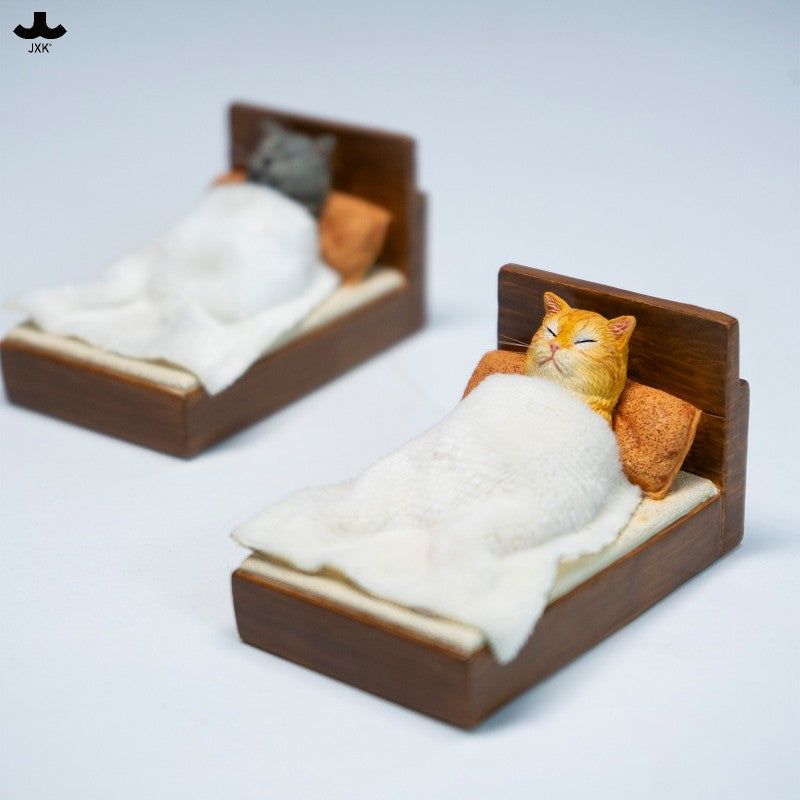 JXK StudioのJS2213猫の置物「箱入り猫」