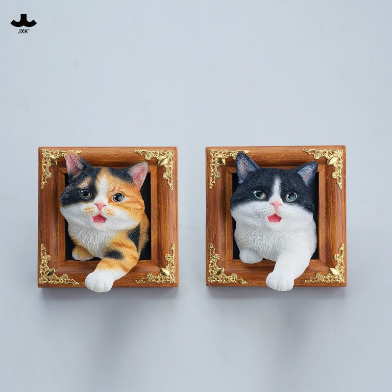 JXK StudioのJS2213猫の置物「箱入り猫」