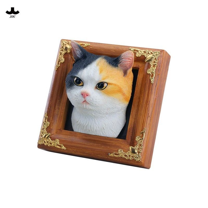 JXK StudioのJS2213猫の置物「箱入り猫」