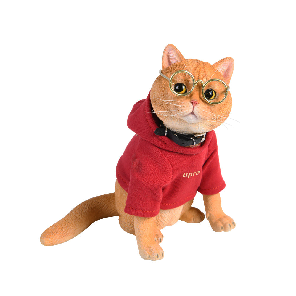 JXK061 Fortune Cat American Shorthair Figurine with Glasses - product image 10
