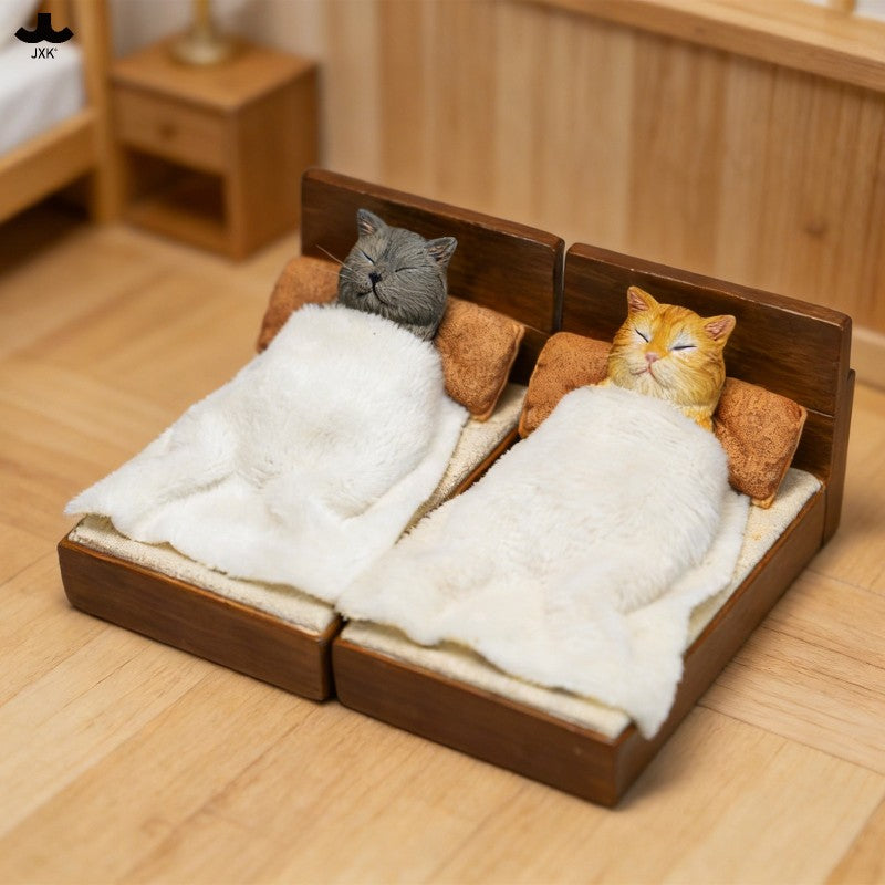 JXK StudioのJS2213猫の置物「箱入り猫」
