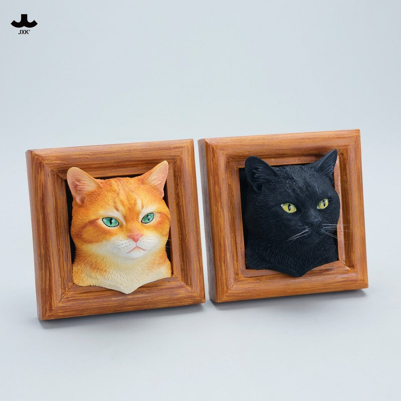 JXK StudioのJS2213猫の置物「箱入り猫」