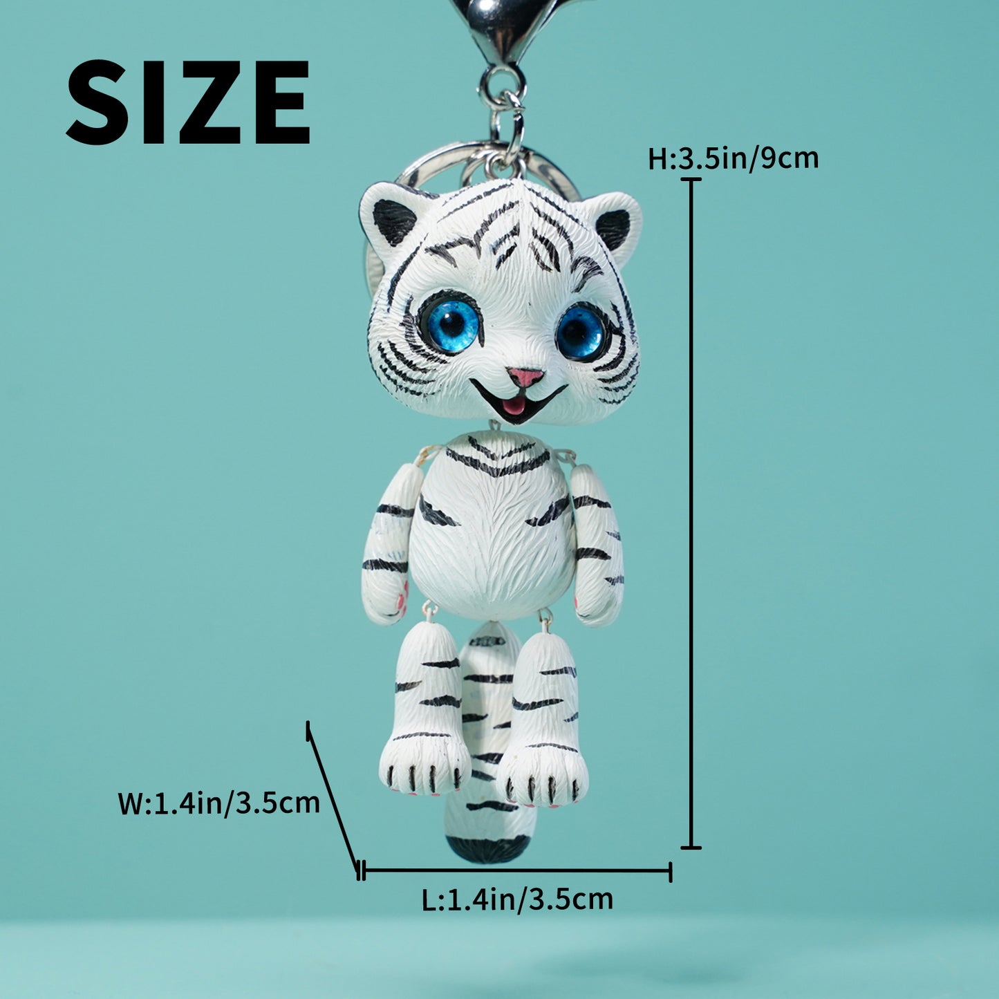 JS2211 Resin Cartoon Tiger Hanging Ornament from JXK Studio