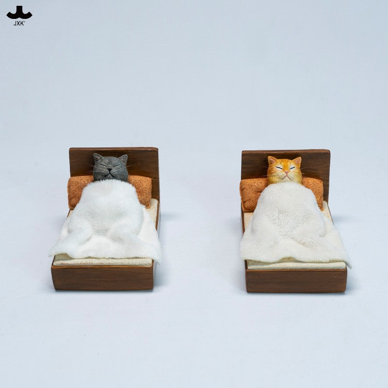 JXK StudioのJS2213猫の置物「箱入り猫」