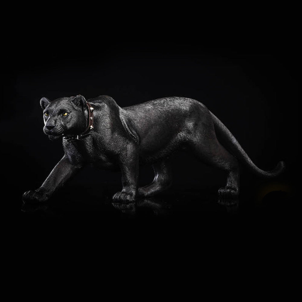 JXK009 Resin Leopard Statue, Black Panther Statue Gift for Animal Lovers