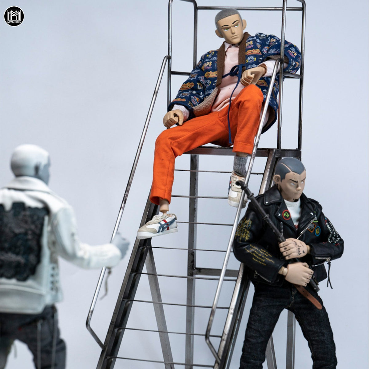 MMMTOYS M2614 1/6 Mobile Work Platform Ladder Diorama Base