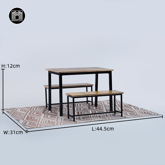 M2416 1/6 Scale Industrial Style American Table and Chairs 2.0 Produced by JXK Studio