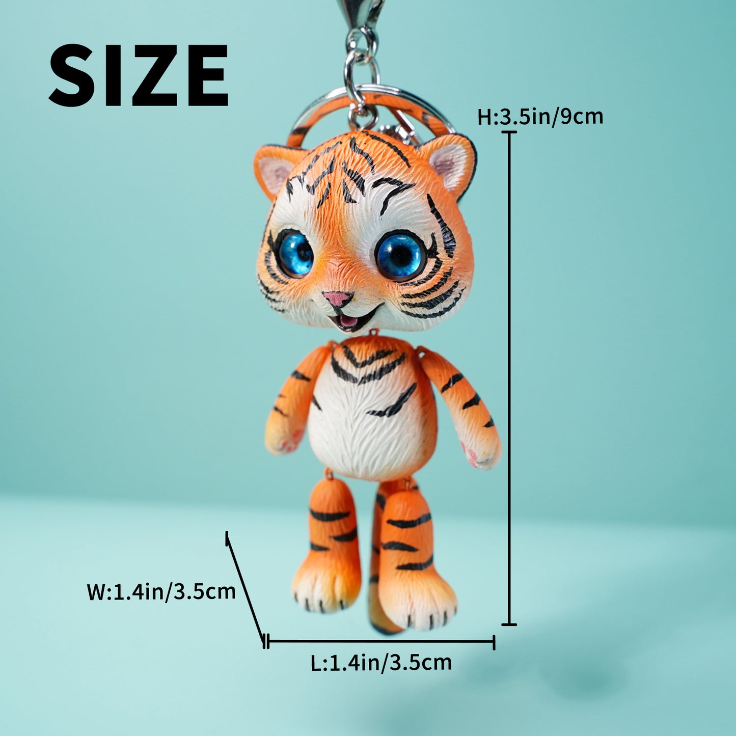 JS2211 Resin Cartoon Tiger Hanging Ornament from JXK Studio