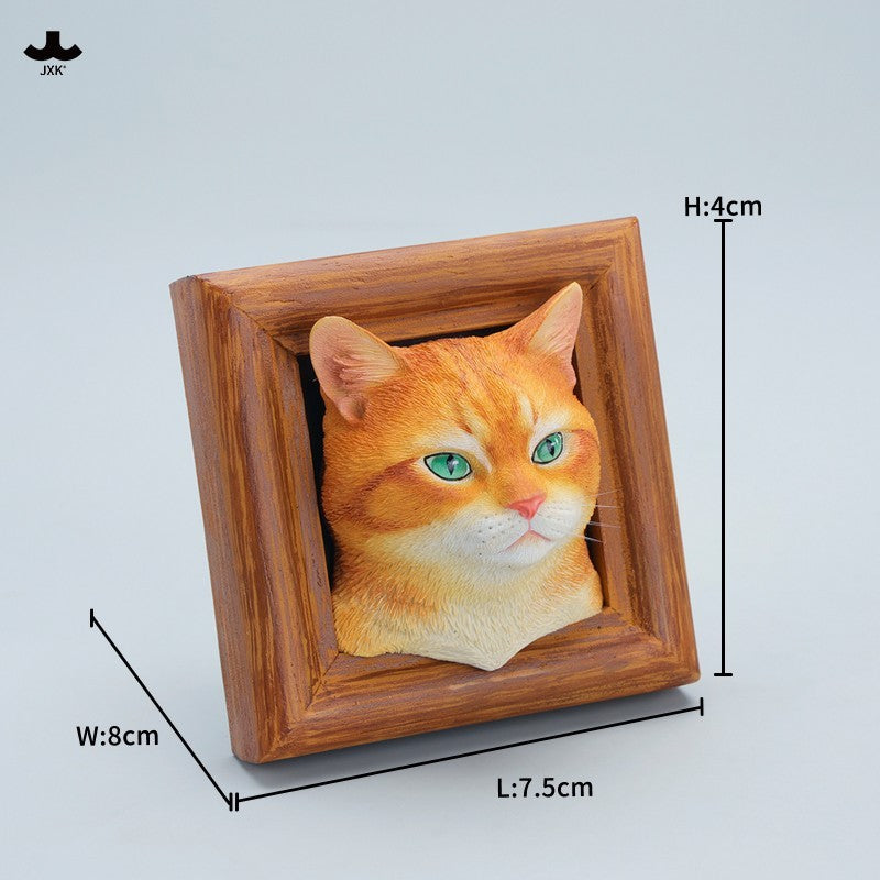 JXK StudioのJS2213猫の置物「箱入り猫」