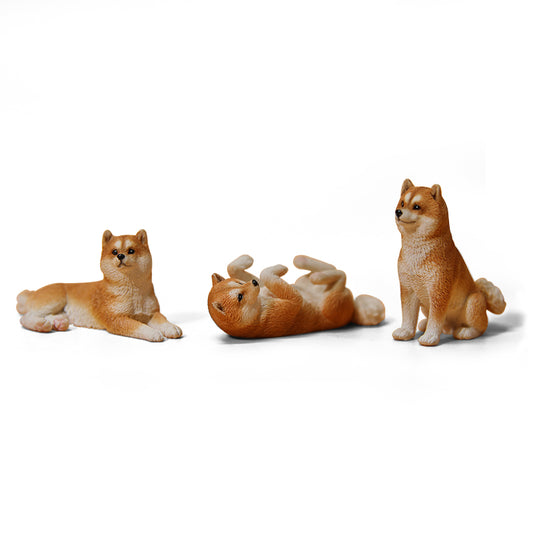 JS2215 Resin Mini Shiba Inu Set Decor from JXK Studio