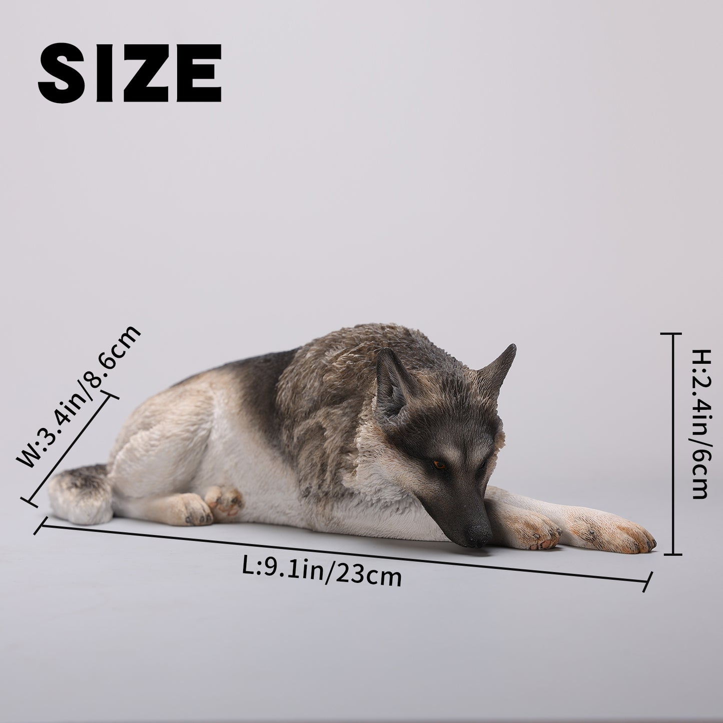 JXK254 1/6 Scale Lying German Shepherd Figurine  from JXK Studio