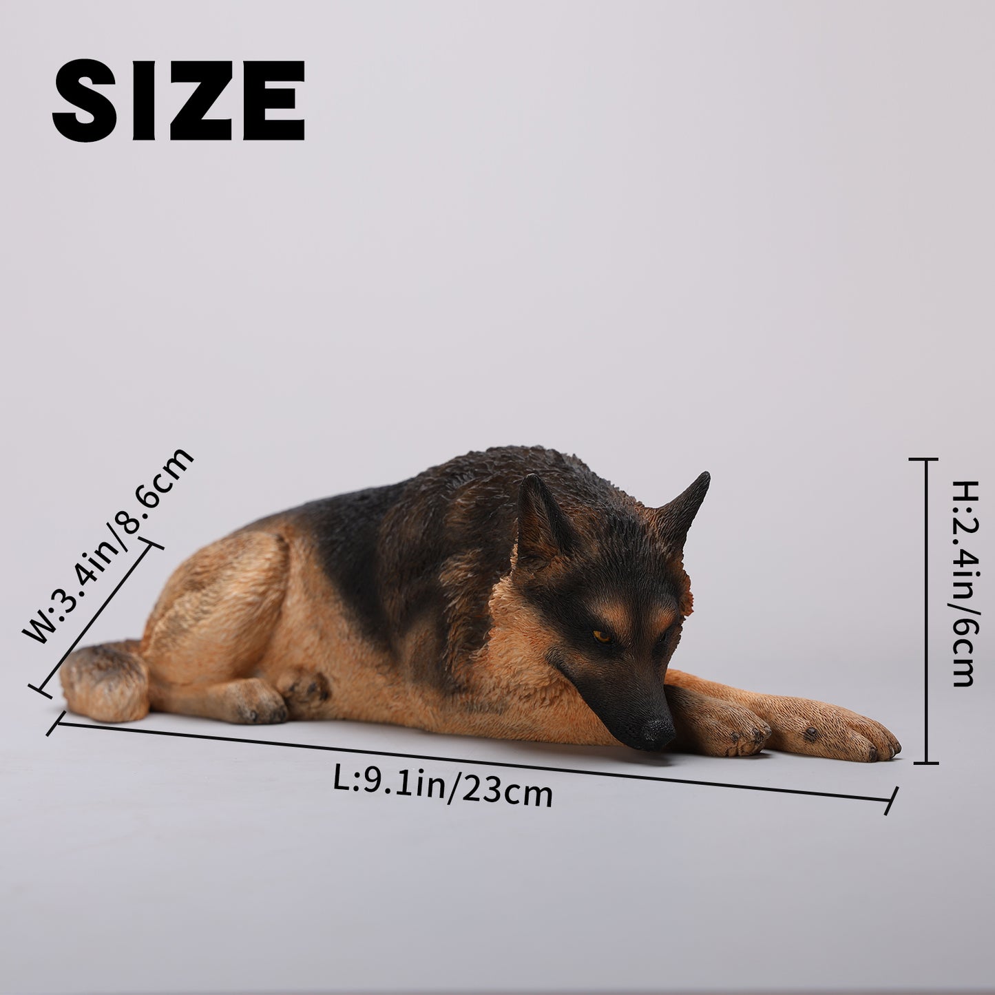 JXK254 1/6 Scale Lying German Shepherd Figurine  from JXK Studio