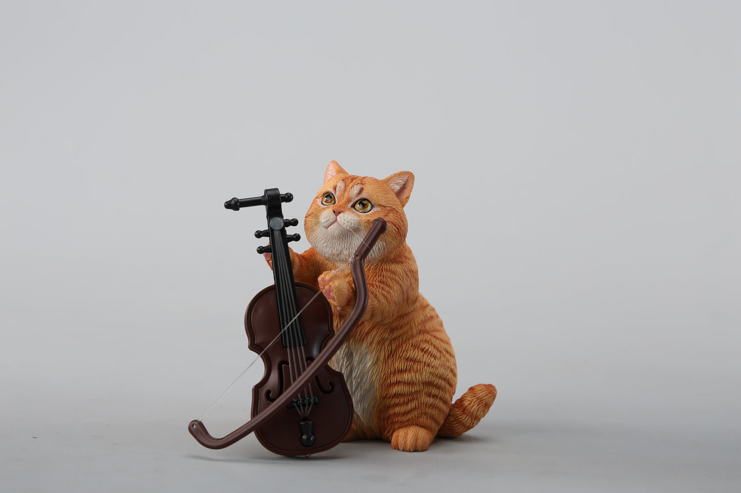 JXK261 String-Playing Cat Figurine from JXK Studio