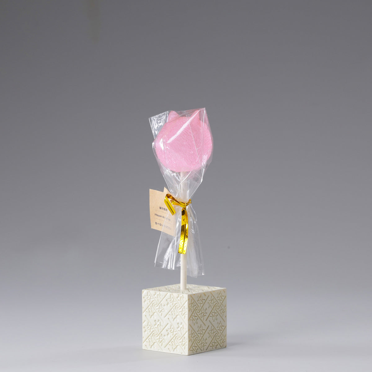 JXK&small Crystal Cat Lollipop Figurine with Square Base - JS2601C - product view