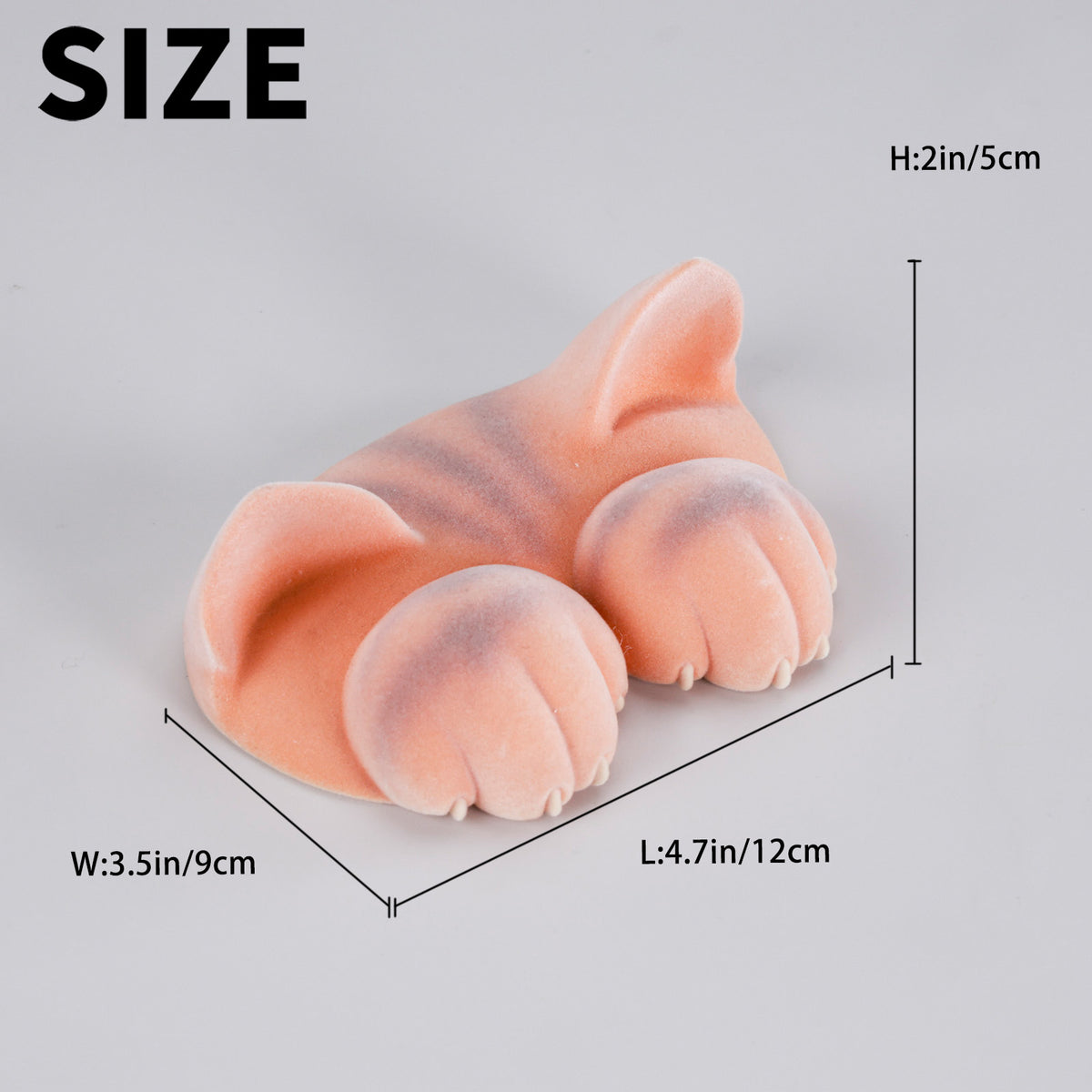 JXK&small Half-Face Cat Paw Holder - JS2602A - dimensions