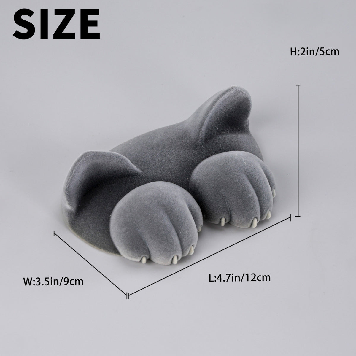 JXK&small Half-Face Cat Paw Holder - JS2602B - dimensions