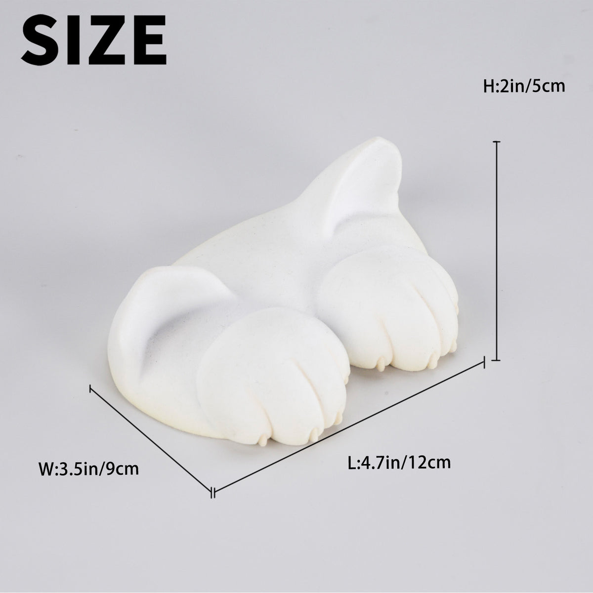 JXK&small Half-Face Cat Paw Holder - JS2602C - dimensions