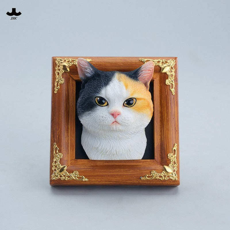 JXK StudioのJS2213猫の置物「箱入り猫」