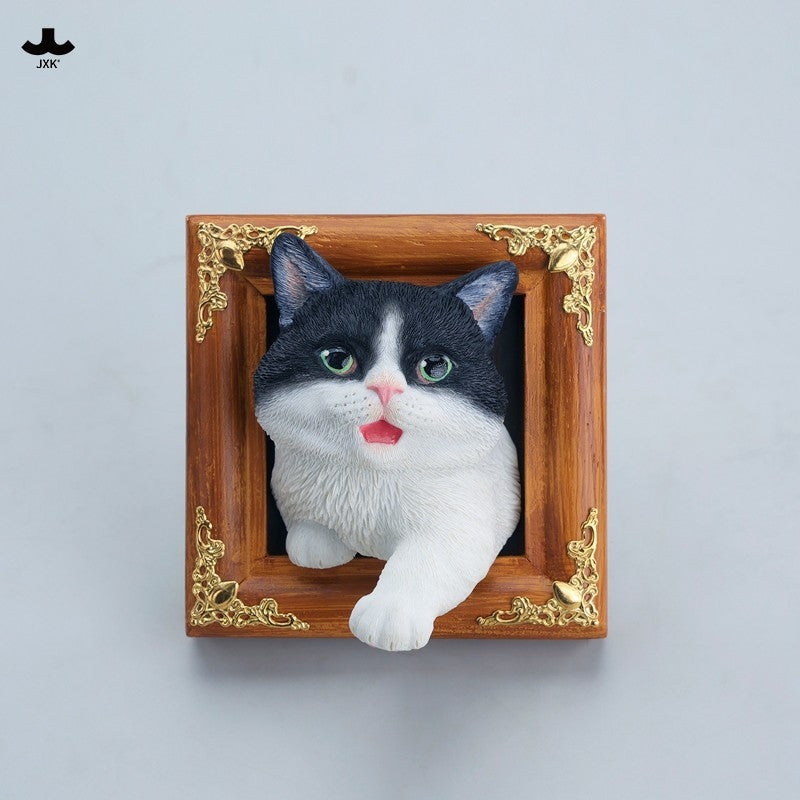 JXK StudioのJS2213猫の置物「箱入り猫」