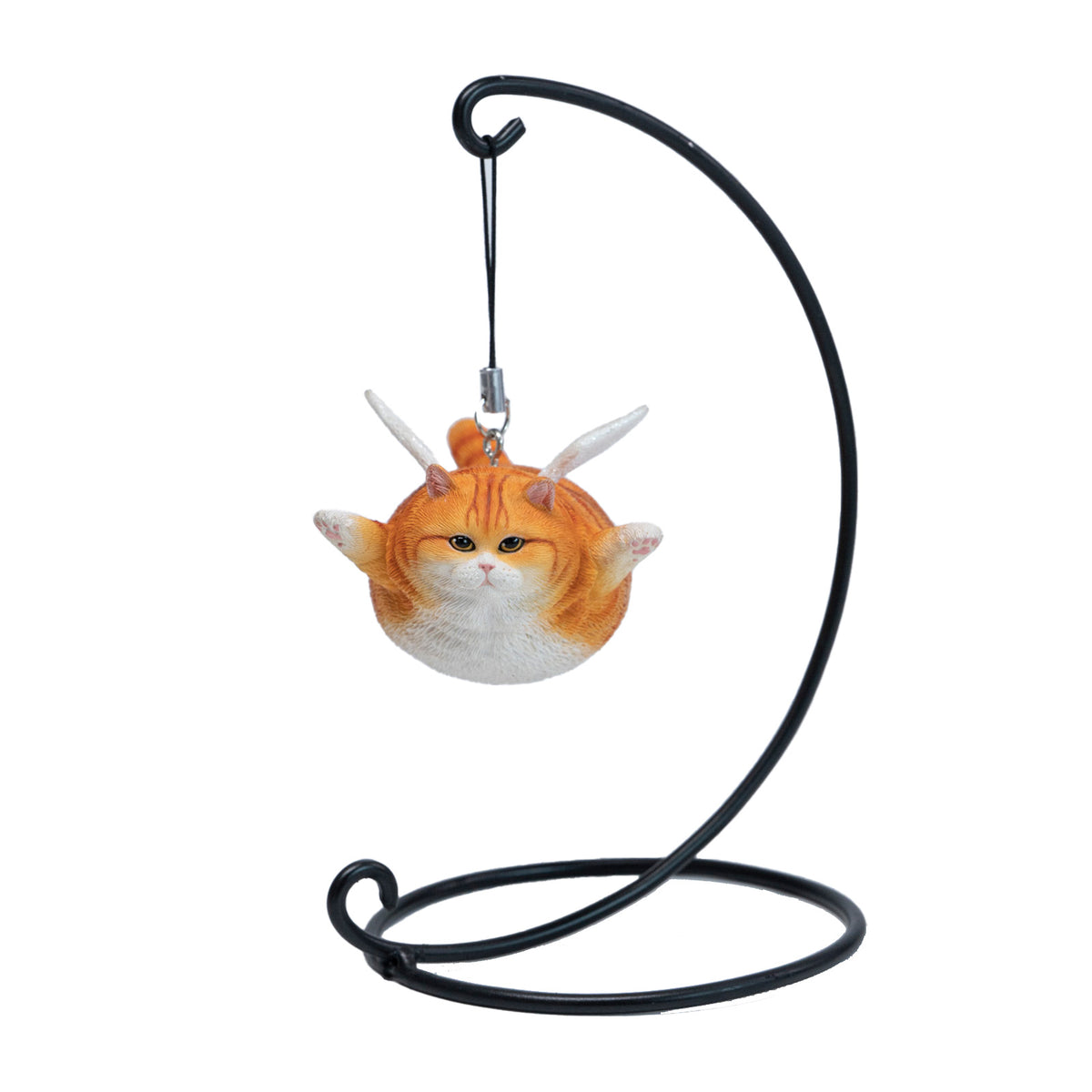 JXK Angel Cat Figurine with Metal Stand — JXK383A — product view