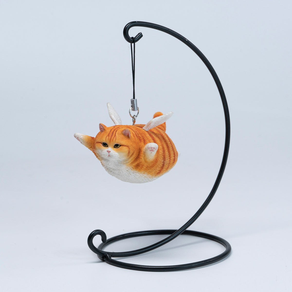JXK Angel Cat Figurine with Metal Stand — JXK383A — product view