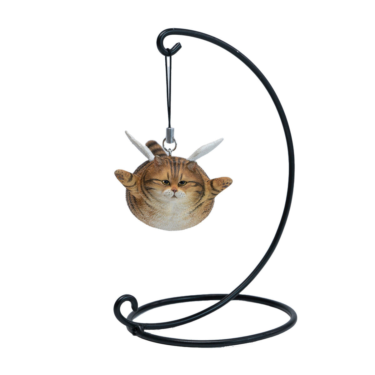 JXK Angel Cat Figurine with Metal Stand — JXK383B — product view