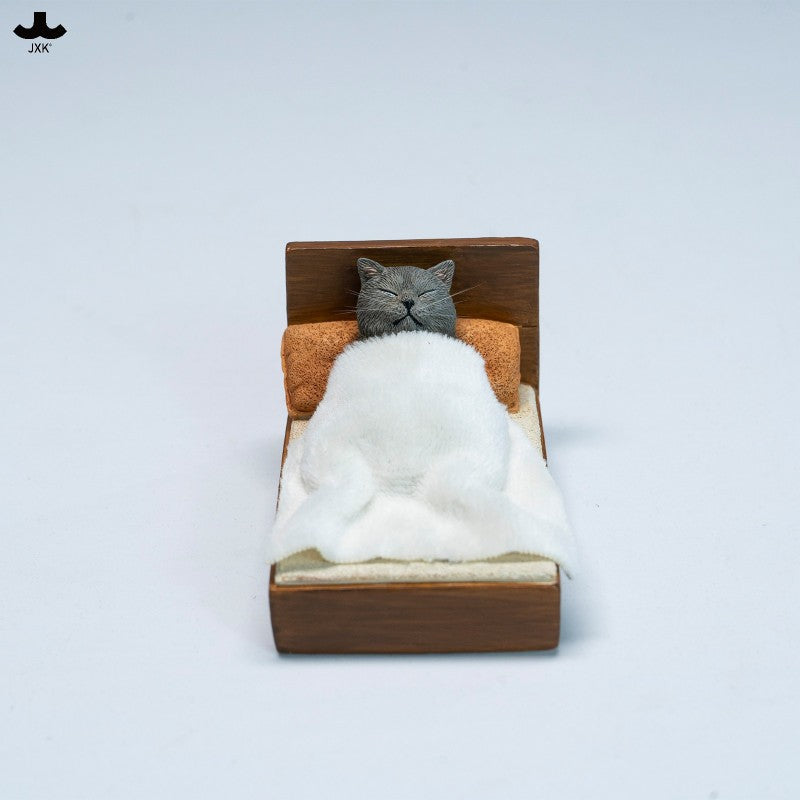 JXK StudioのJS2213猫の置物「箱入り猫」