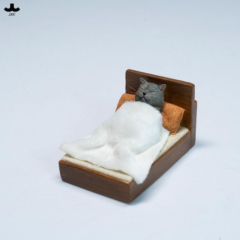 JXK StudioのJS2213猫の置物「箱入り猫」