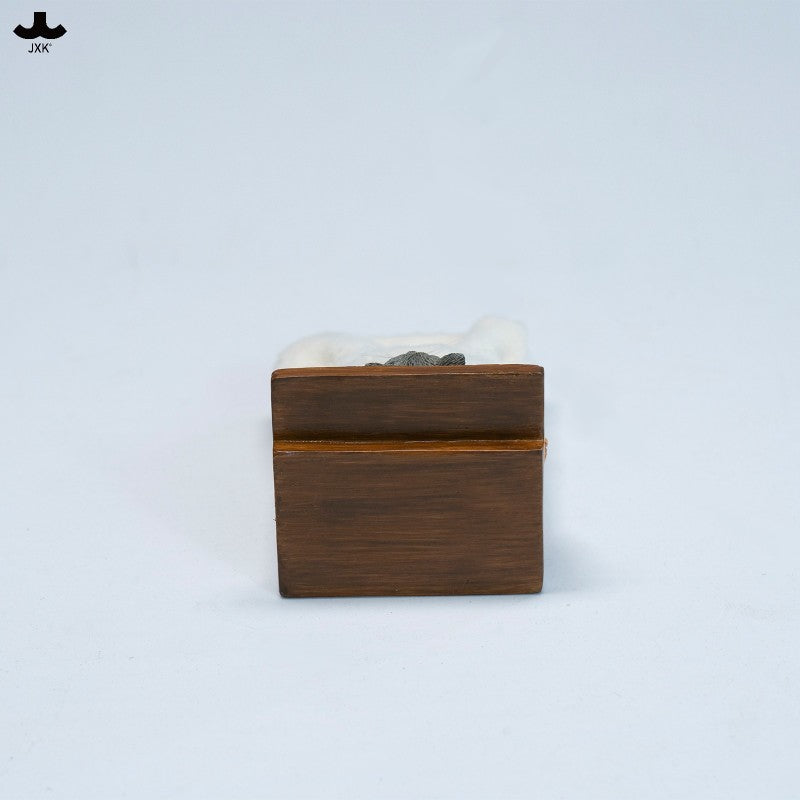 JXK StudioのJS2213猫の置物「箱入り猫」