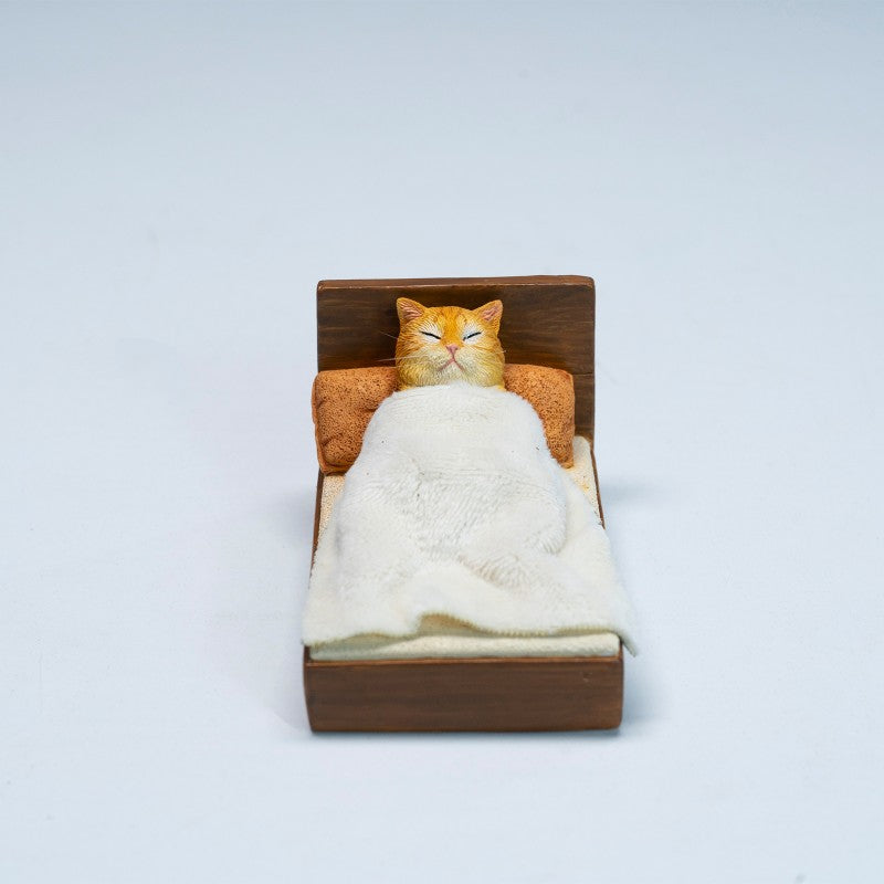 JXK StudioのJS2213猫の置物「箱入り猫」