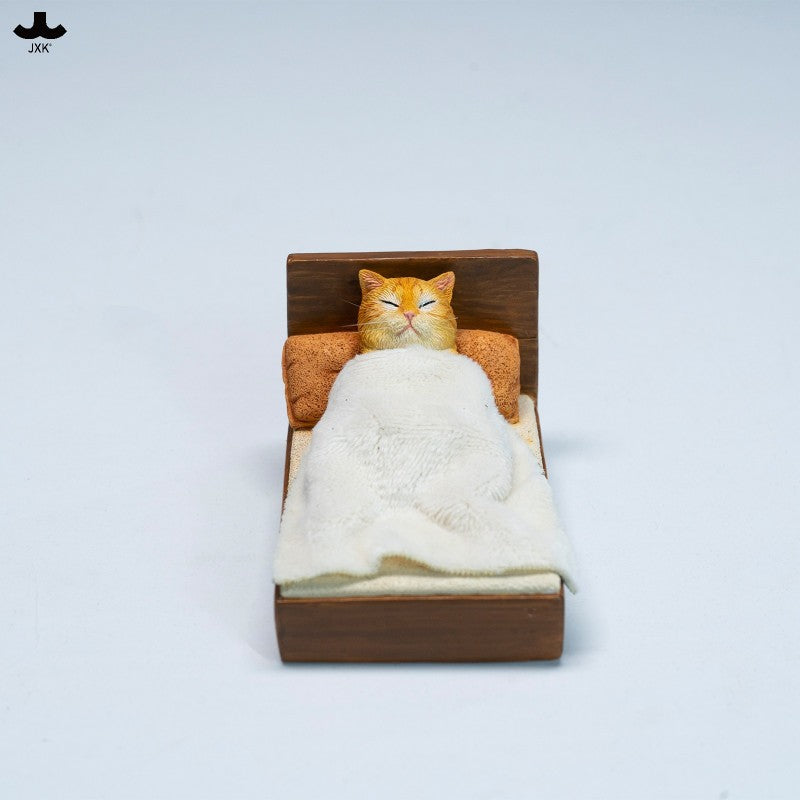 JXK StudioのJS2213猫の置物「箱入り猫」