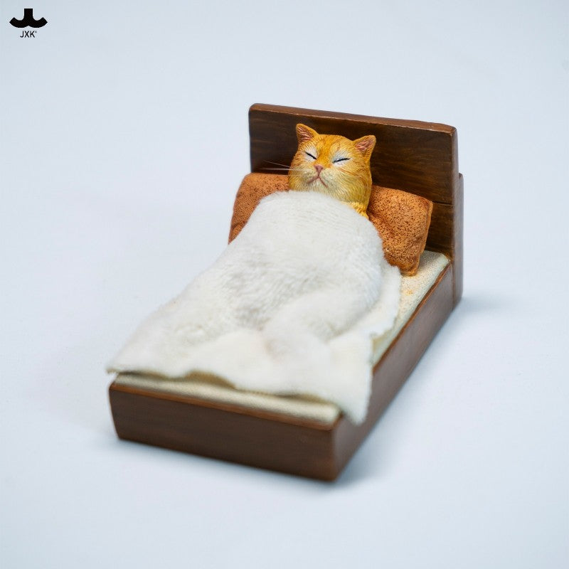 JXK StudioのJS2213猫の置物「箱入り猫」