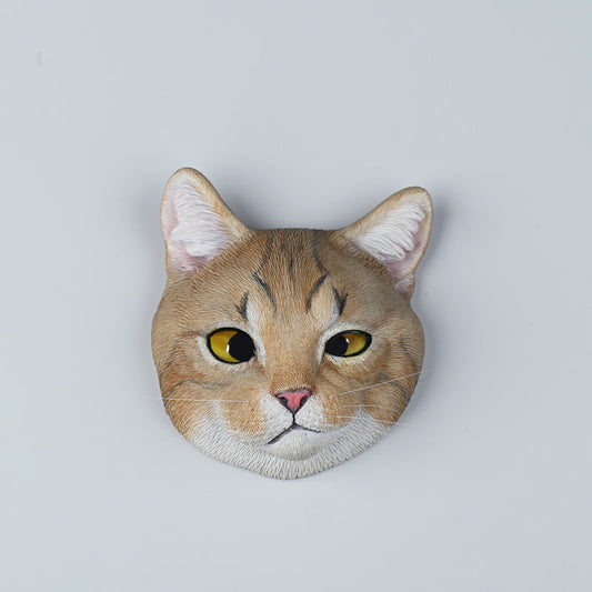 JS2309 Cat Figurine Cat Statue Refrigerator Stickers for Home Decor