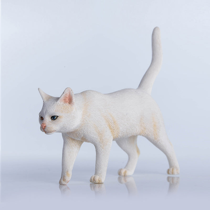 JXK003 Chinese Cat Figurine Resin Cat Statue Decor for Desktop