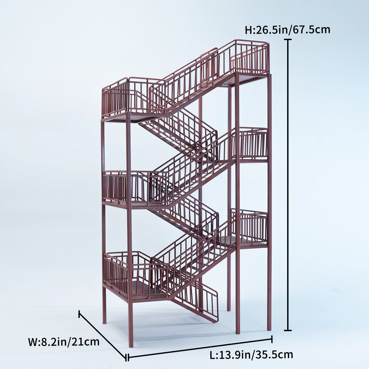 MMMTOYS M2605 1/12 Red Metal Stairway Diorama - product image 2