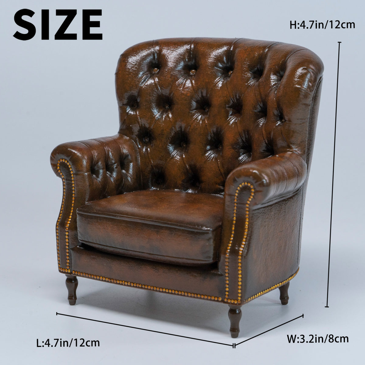 MMMTOYS M2619 1/12 British Vintage Brown Armchair - product image 2
