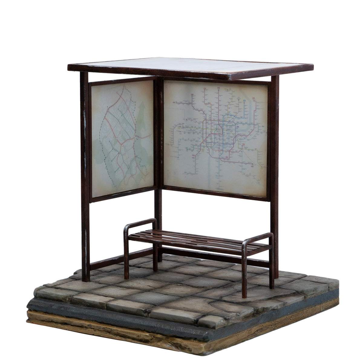 MMMTOYS M2624 1/12 Bus Stop Shelter Diorama - product image 1
