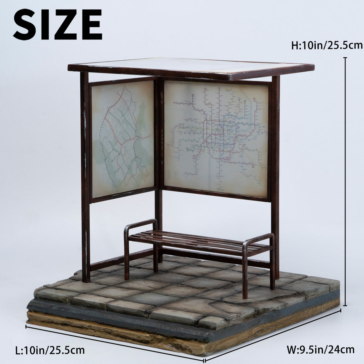 MMMTOYS M2624 1/12 Bus Stop Shelter Diorama - product image 2