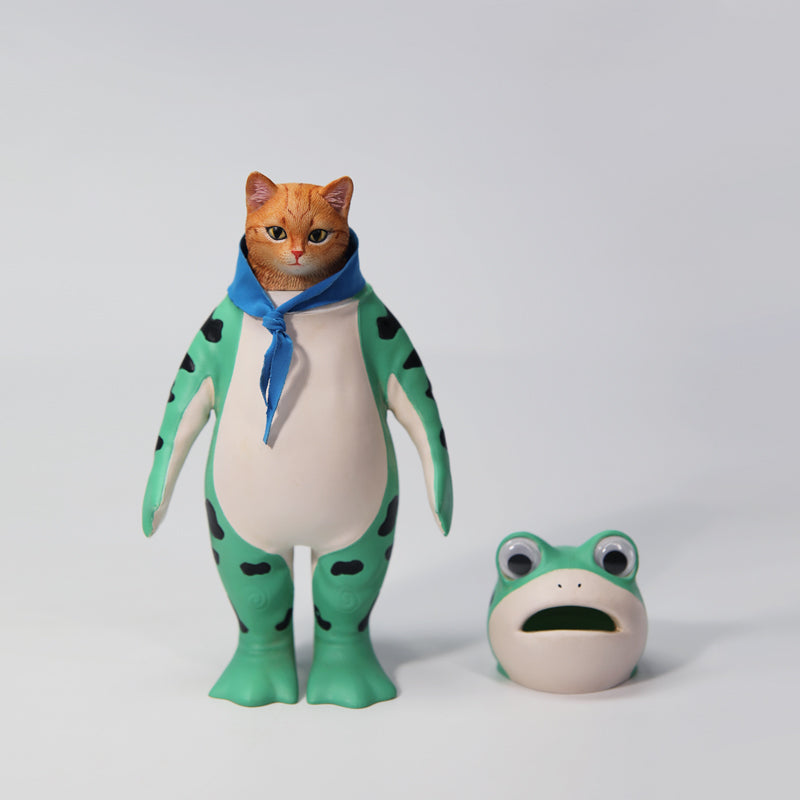 OW01 Doll Frog statue Resin Cat Figurine from JXK Studio